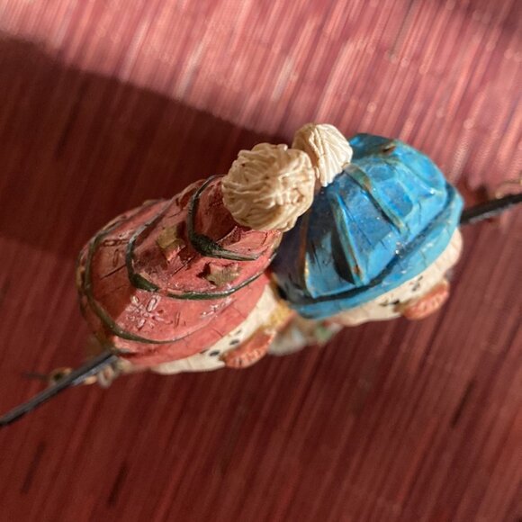 Lovable Snow Couple Holding a Birdhouse & Bird - Picture 10 of 11